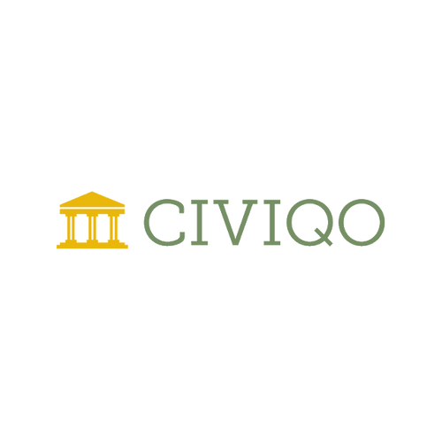 Civiqo.com logo, a brandable .com business name for sale