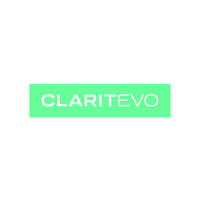 Claritevo.com logo, a brandable .com business name for sale