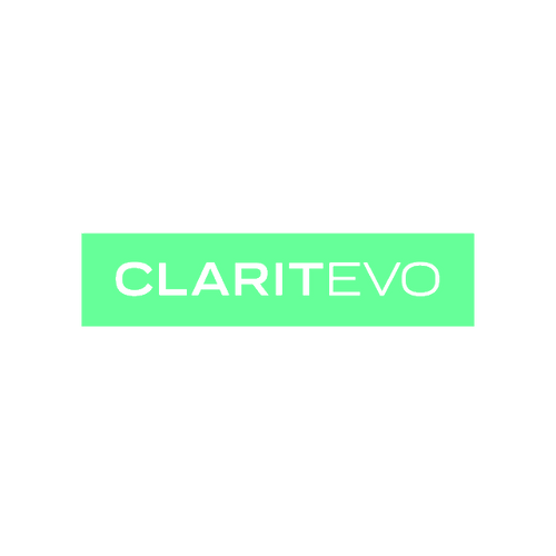 Claritevo.com logo, a brandable .com business name for sale