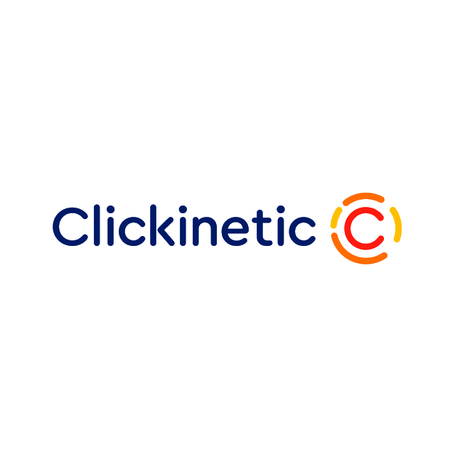 Clickinetic.com logo, a brandable .com business name for sale
