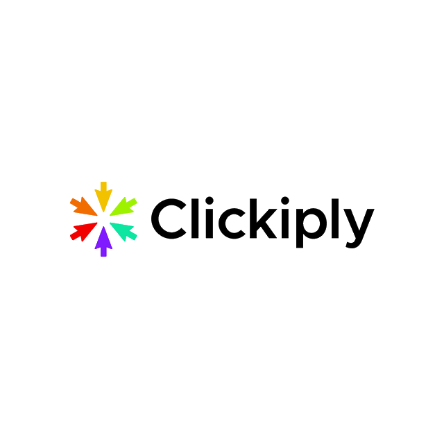 Clickiply.com logo, a brandable .com business name for sale