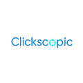Clickscopic.com logo, a brandable .com business name for sale