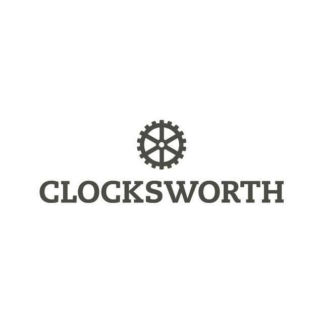 Clocksworth.com logo, a brandable .com business name for sale