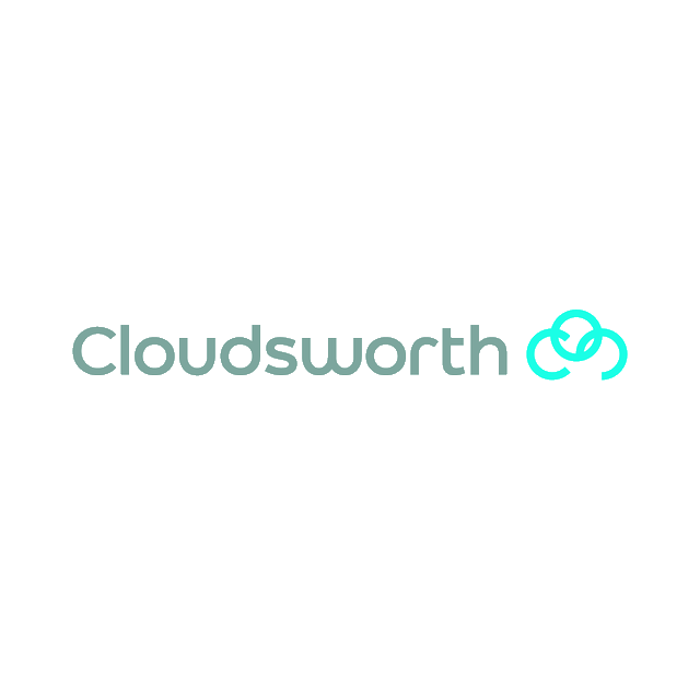 Cloudsworth.com logo, a brandable .com business name for sale