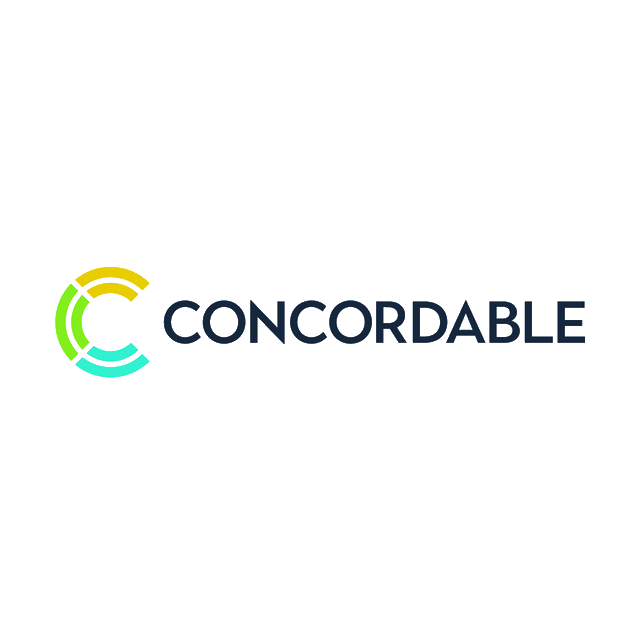 Concordable.com logo, a brandable .com business name for sale