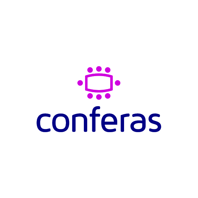 Conferas.com logo, a brandable .com business name for sale