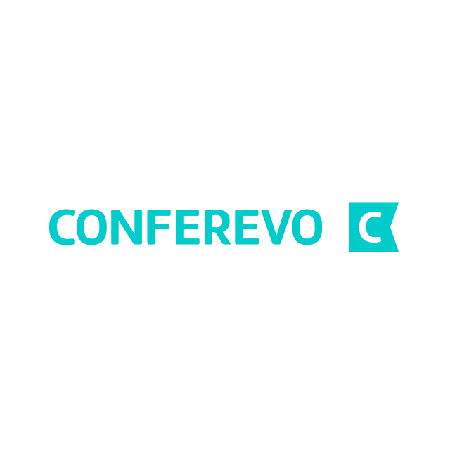 Conferevo.com logo, a brandable .com business name for sale