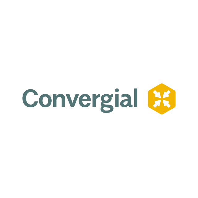 Convergial.com logo, a brandable .com business name for sale