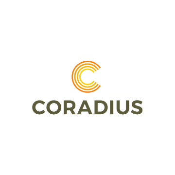 Coradius.com logo, a brandable .com business name for sale