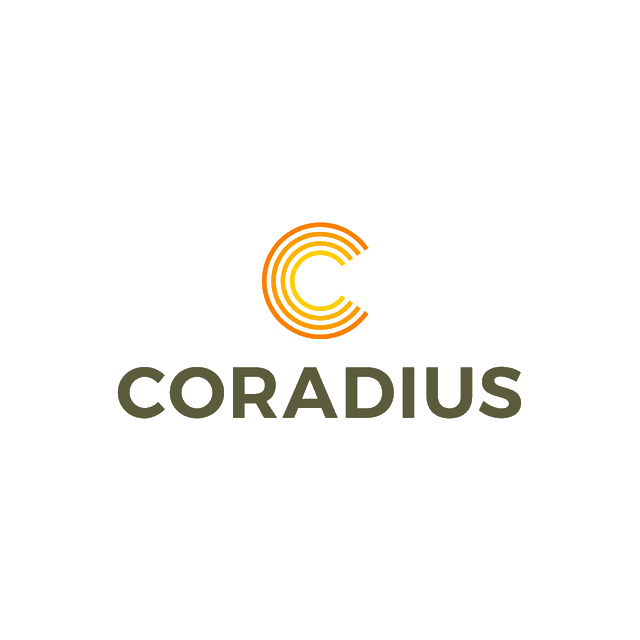 Coradius.com logo, a brandable .com business name for sale