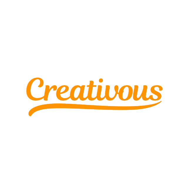 Creativous.com logo, a brandable .com business name for sale