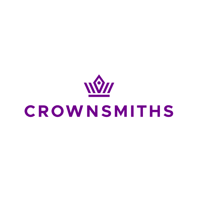 Crownsmiths.com logo, a brandable .com business name for sale