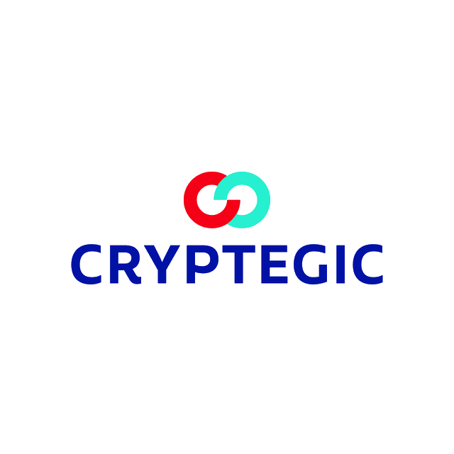 Cryptegic.com logo, a brandable .com business name for sale