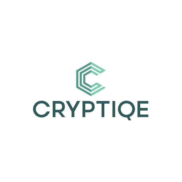 Cryptiqe.com logo, a brandable .com business name for sale