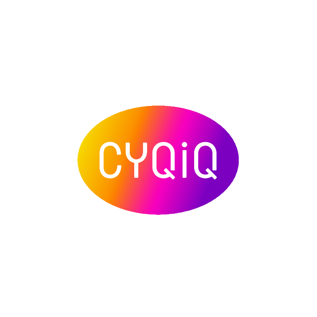 Cyqiq.com logo, a brandable .com business name for sale