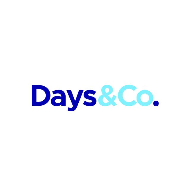 DaysAndCo.com logo, a brandable .com business name for sale