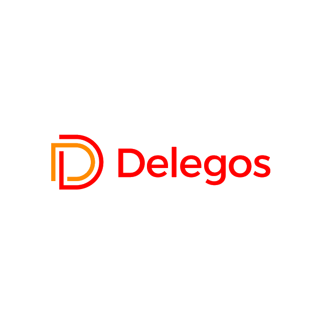 Delegos.com logo, a brandable .com business name for sale