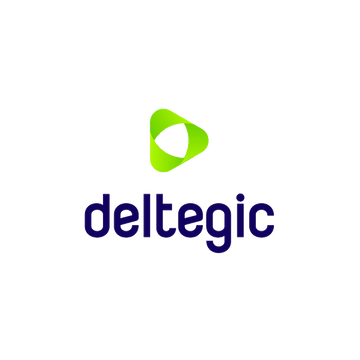 Deltegic.com logo, a brandable .com business name for sale