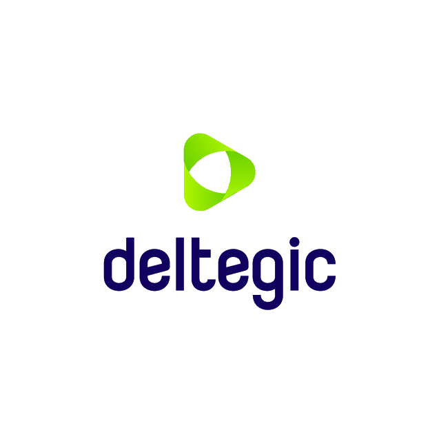 Deltegic.com logo, a brandable .com business name for sale