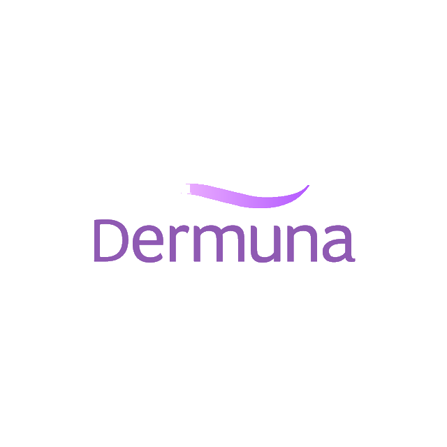 Dermuna.com logo, a brandable .com business name for sale