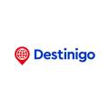 Destinigo.com logo, a brandable .com business name for sale