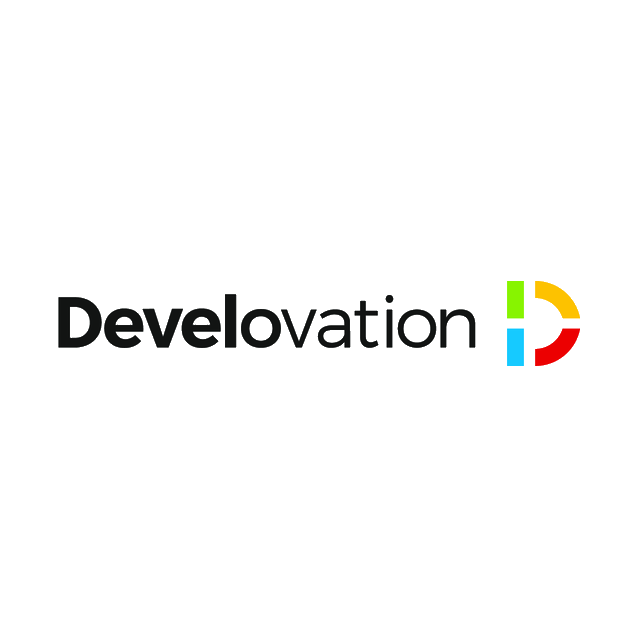 Develovation.com logo, a brandable .com business name for sale
