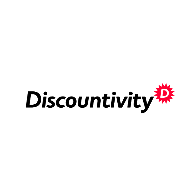 Discountivity.com logo, a brandable .com business name for sale
