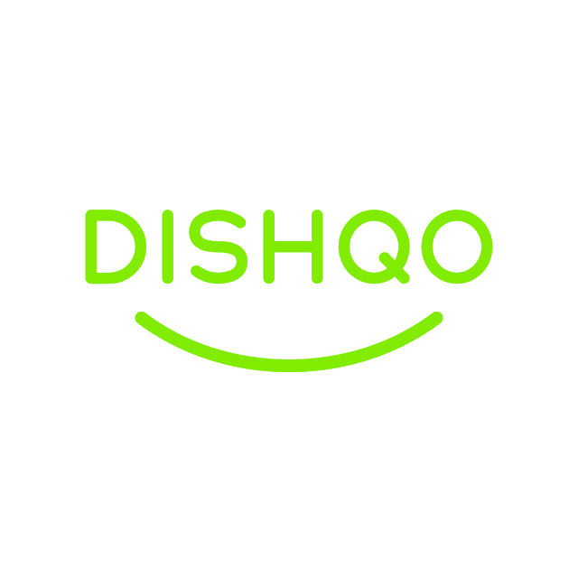 Dishqo.com logo, a brandable .com business name for sale
