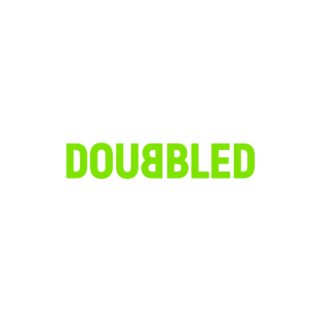 Doubbled.com logo, a brandable .com business name for sale