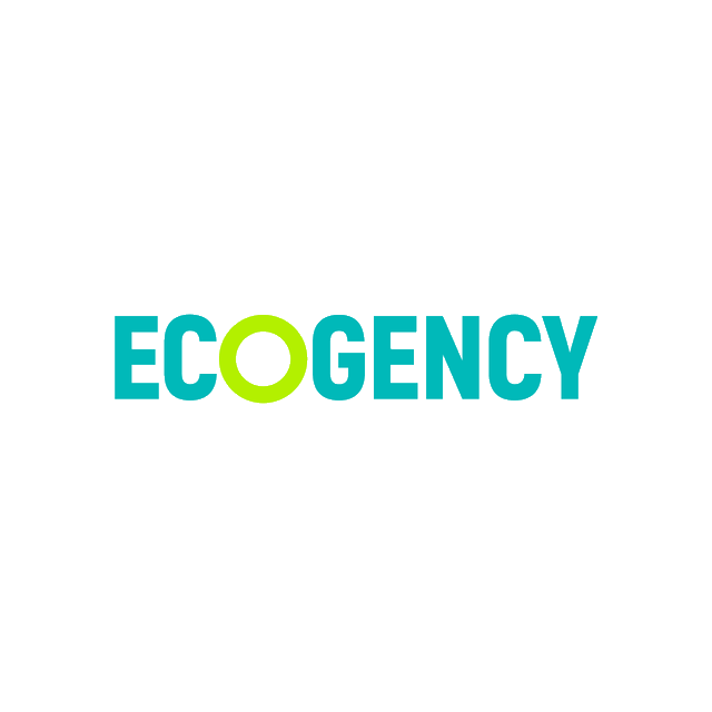 Ecogency.com logo, a brandable .com business name for sale