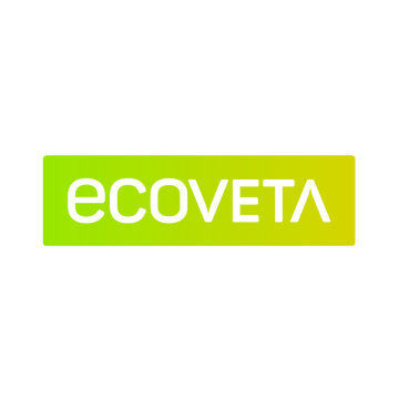 Ecoveta.com logo, a brandable .com business name for sale