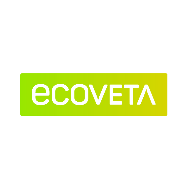 Ecoveta.com logo, a brandable .com business name for sale
