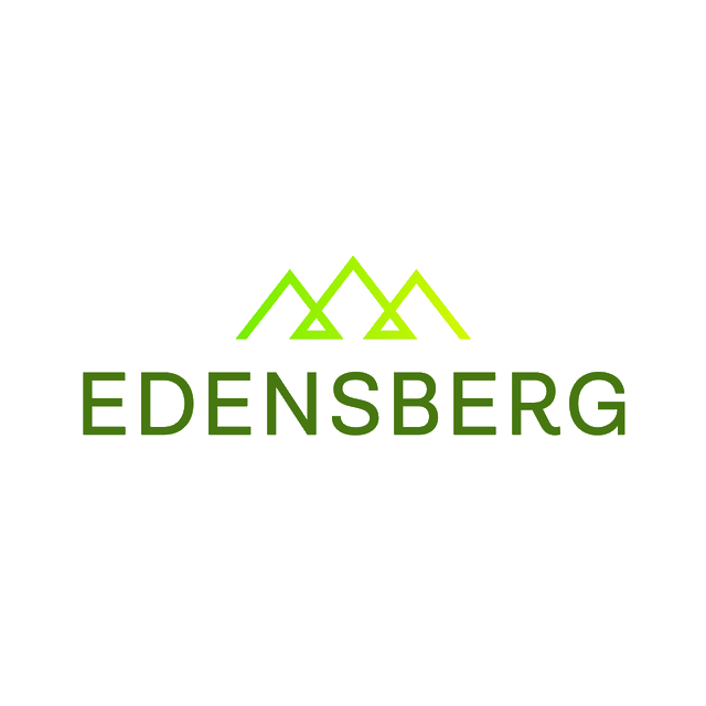 Edensberg.com logo, a brandable .com business name for sale