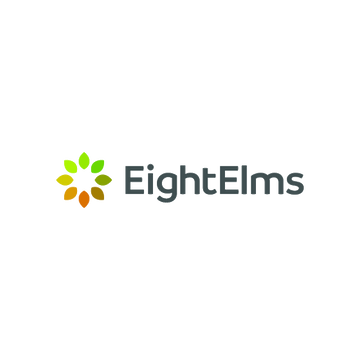 EightElms.com logo, a brandable .com business name for sale