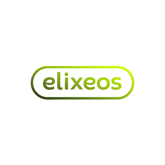 Elixeos.com logo, a brandable .com business name for sale