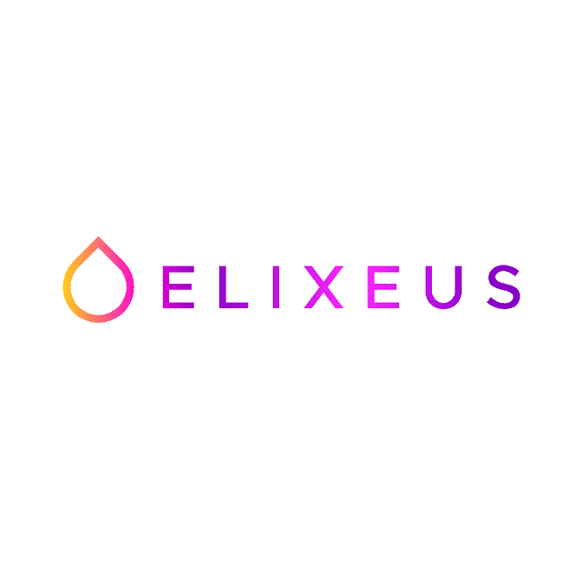Elixeus.com logo, a brandable .com business name for sale
