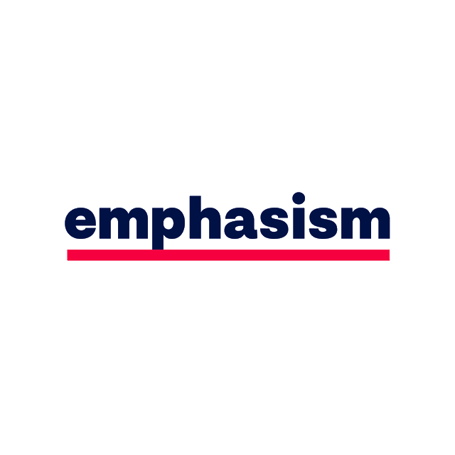 Emphasism.com logo, a brandable .com business name for sale