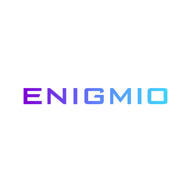 Enigmio.com logo, a brandable .com business name for sale