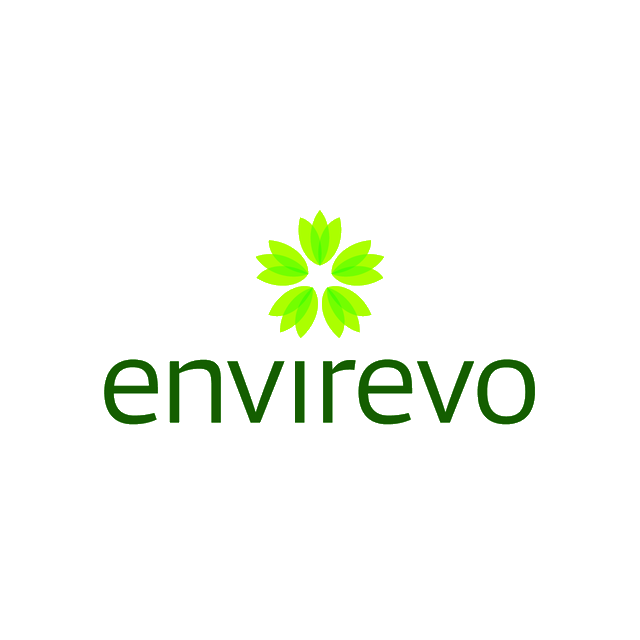 Envirevo.com logo, a brandable .com business name for sale