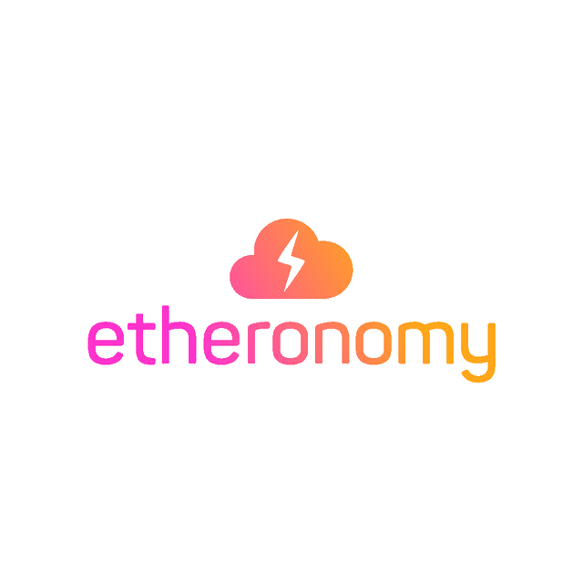 Etheronomy.com logo, a brandable .com business name for sale