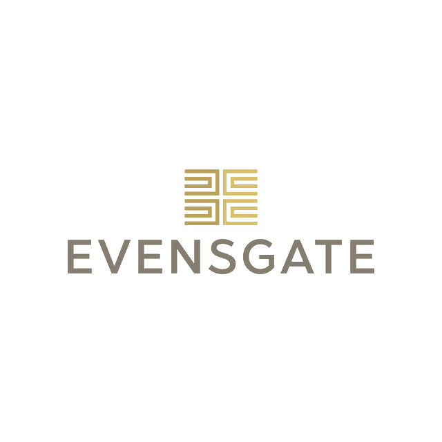 Evensgate.com logo, a brandable .com business name for sale