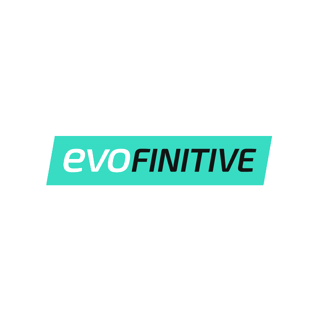 Evofinitive.com logo, a brandable .com business name for sale