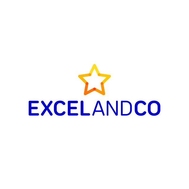 ExcelAndCo.com logo, a brandable .com business name for sale