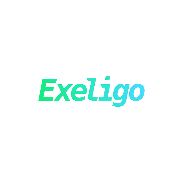 Exeligo.com logo, a brandable .com business name for sale