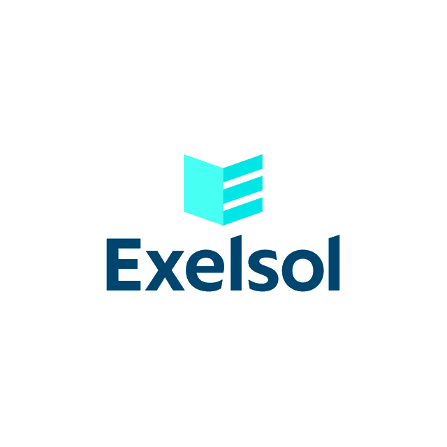 Exelsol.com logo, a brandable .com business name for sale