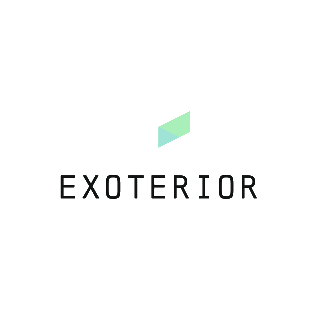 Exoterior.com logo, a brandable .com business name for sale
