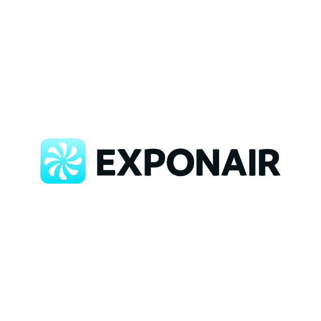 Exponair.com logo, a brandable .com business name for sale
