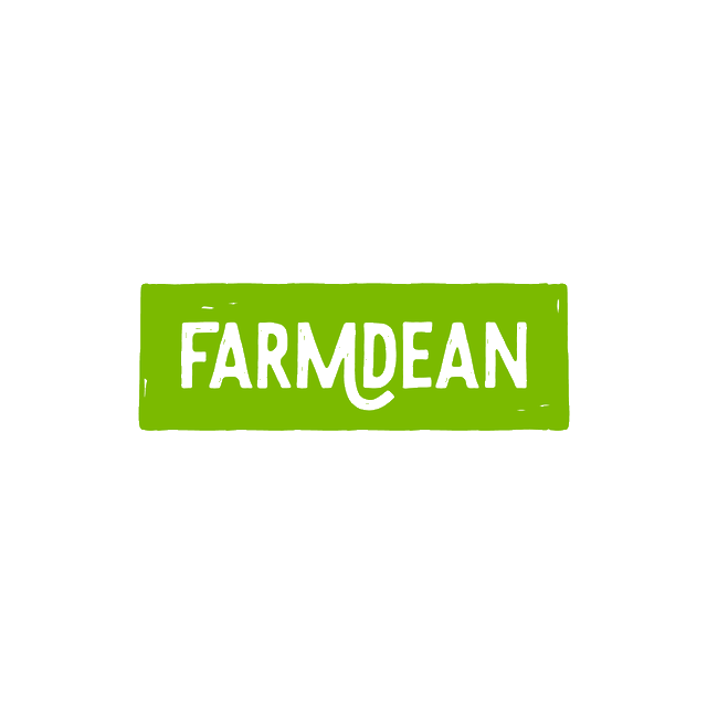 Farmdean.com logo, a brandable .com business name for sale
