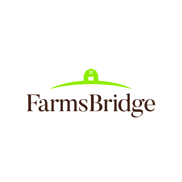 Farmsbridge.com logo, a brandable .com business name for sale