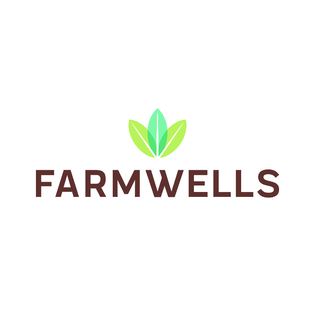 Farmwells.com logo, a brandable .com business name for sale